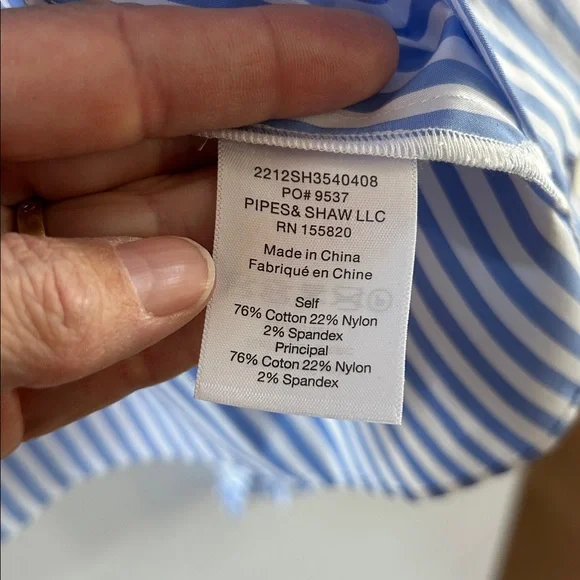 Veronica Beard Whitman Ruffle Button up Shirt Bluebell - Picture 11 of 14